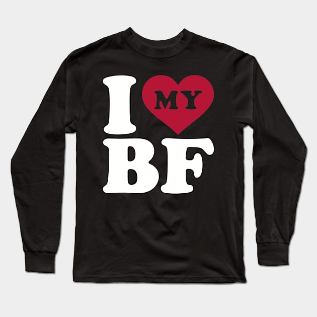 I love my boyfriend Long Sleeve T-Shirt by Designzz